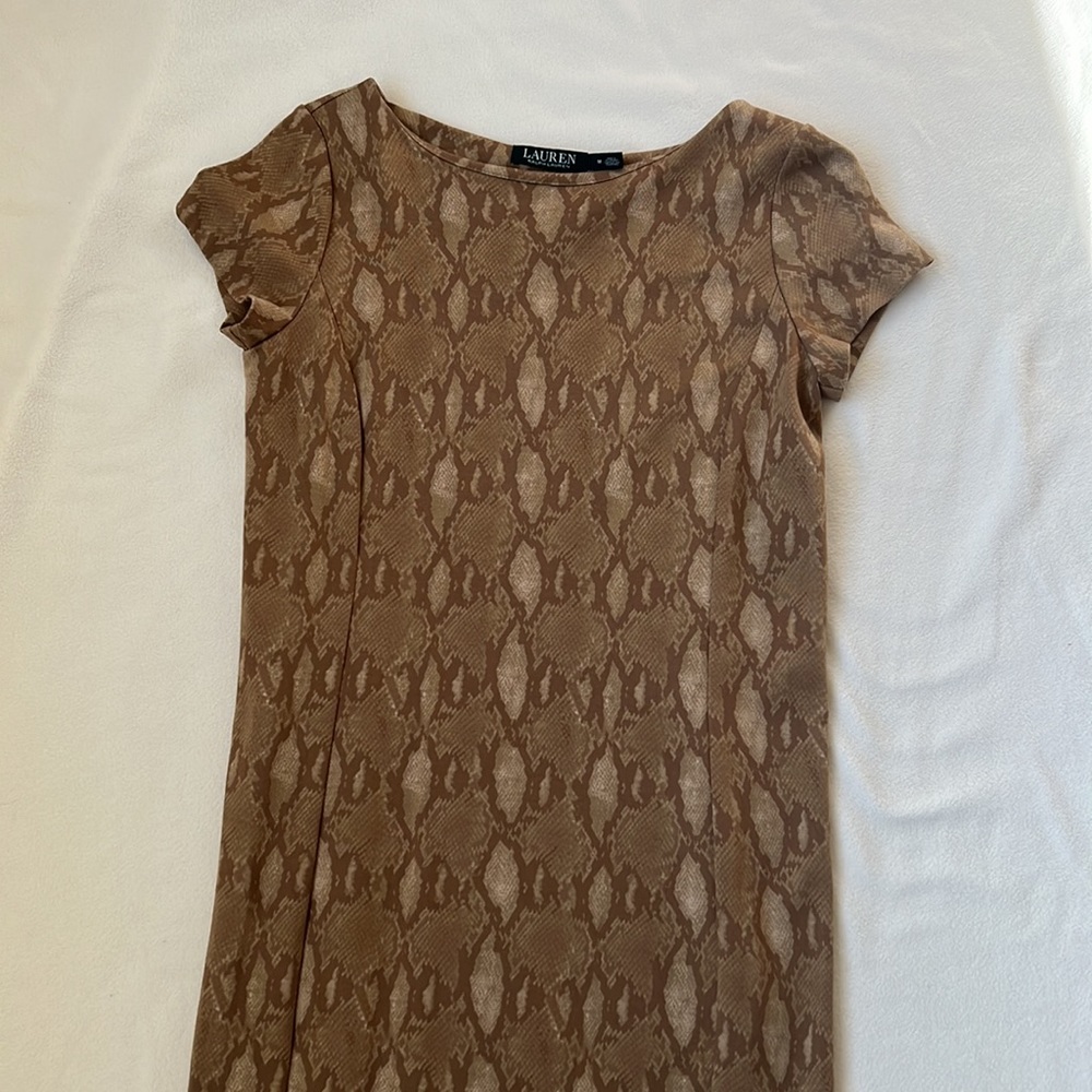 Lauren Ralph Lauren Brown Snake Print Dress - Picture 3 of 8